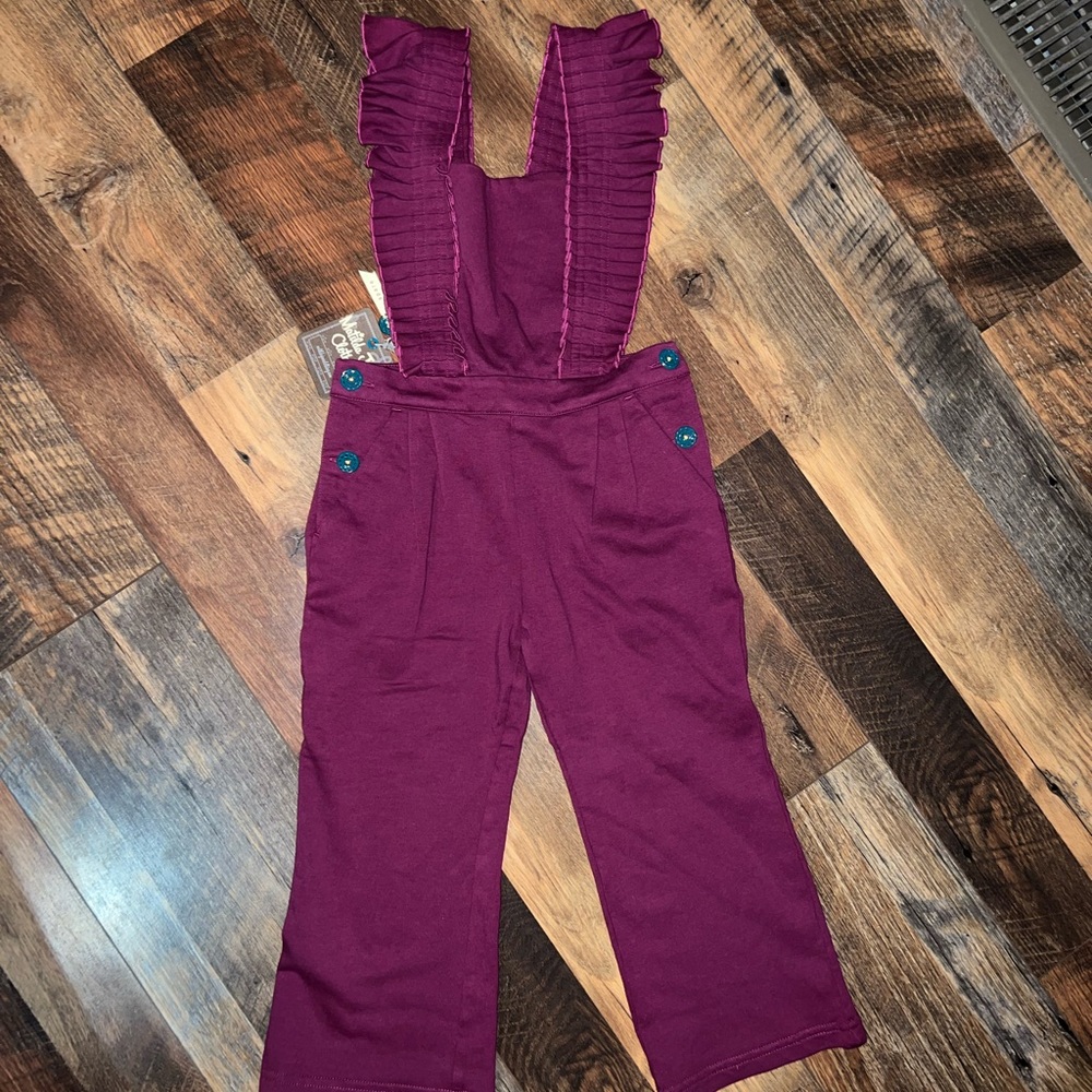 Matilda Jane ruffle overalls size 4